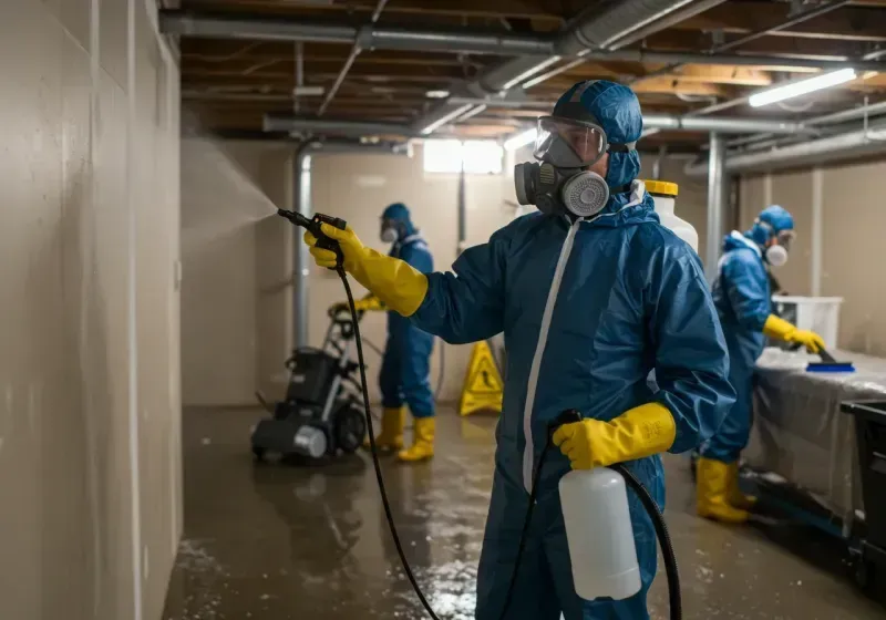 Basement Sanitization and Antimicrobial Treatment process in Fairview, CA