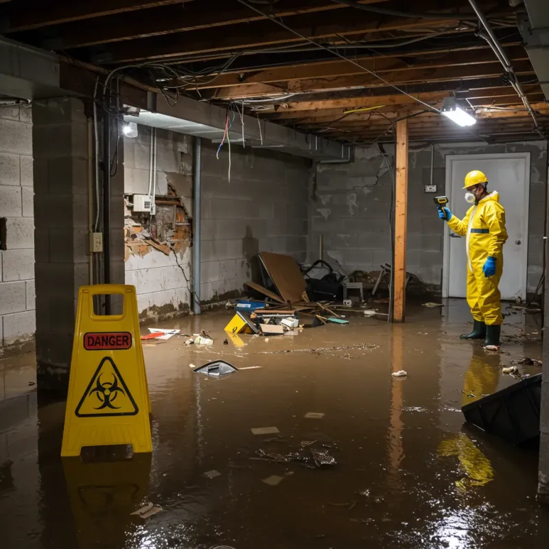 Flooded Basement Electrical Hazard in Fairview, CA Property